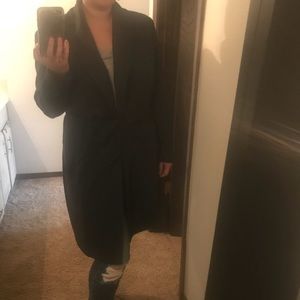 Cabi long belted blazer